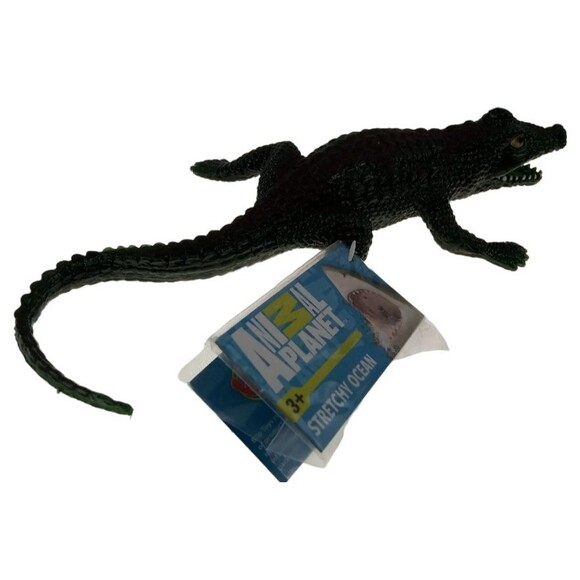 Crocodile Toy Major Life Like Stretchable Squishy Alligator Croc Toy Beaded Blip - Picture 4 of 13